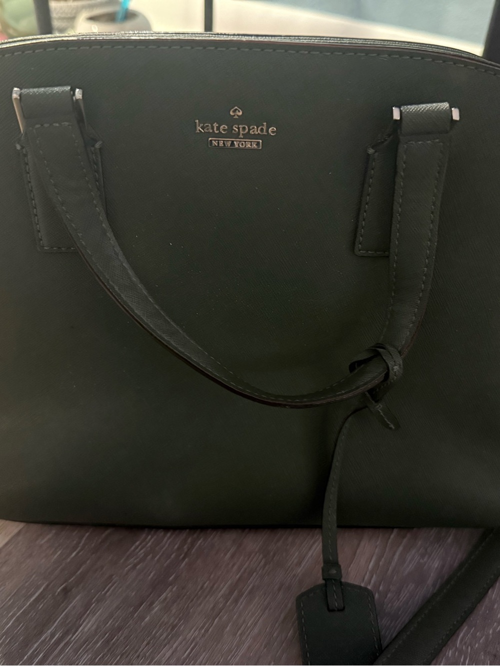 kate spade Dark Green Saffiano Leather Satchel